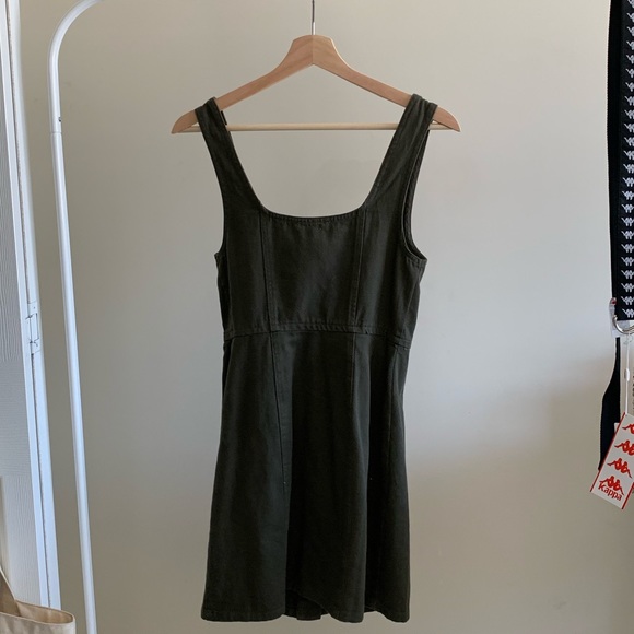 Button Front Overall Dress - Picture 5 of 6